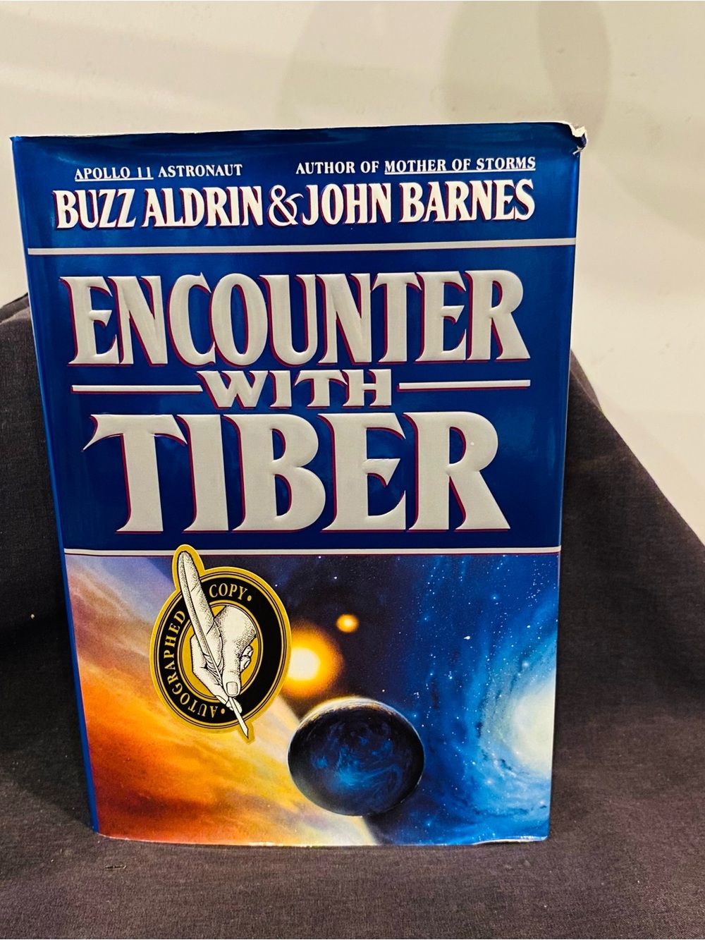 Buzz Aldrin SIGNED Encounter with Tiber 1st Ed Hardcover Book Autograph
